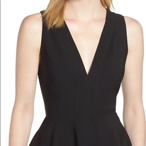 Nordstrom Chelsea28 Peplum Back Zip Top in Black